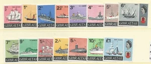 GIBRALTAR 1967/69 SG 200/213 MNH FULL SHIPS SET OF 15 fine & fresh - Picture 1 of 1