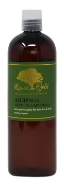 16 oz UNREFINED MORINGA OIL 100%PURE ORGANIC COLD PRESSED ALL NATURAL ANTI-AGING - Image 1 of 4
