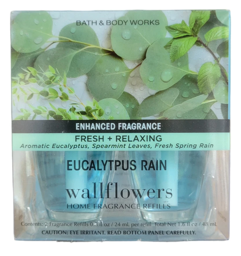2 NUEVOS BATH & BODY WORKS LLUVIA EUCALIPTO Wallflowers Recarga Foto 1 de 1
