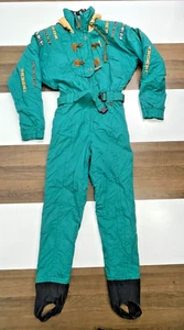 Vintage Obermeyer Womens 8 Tall Green Snow Ski Body Suit Jumper Winter Jacket - Picture 1 of 21