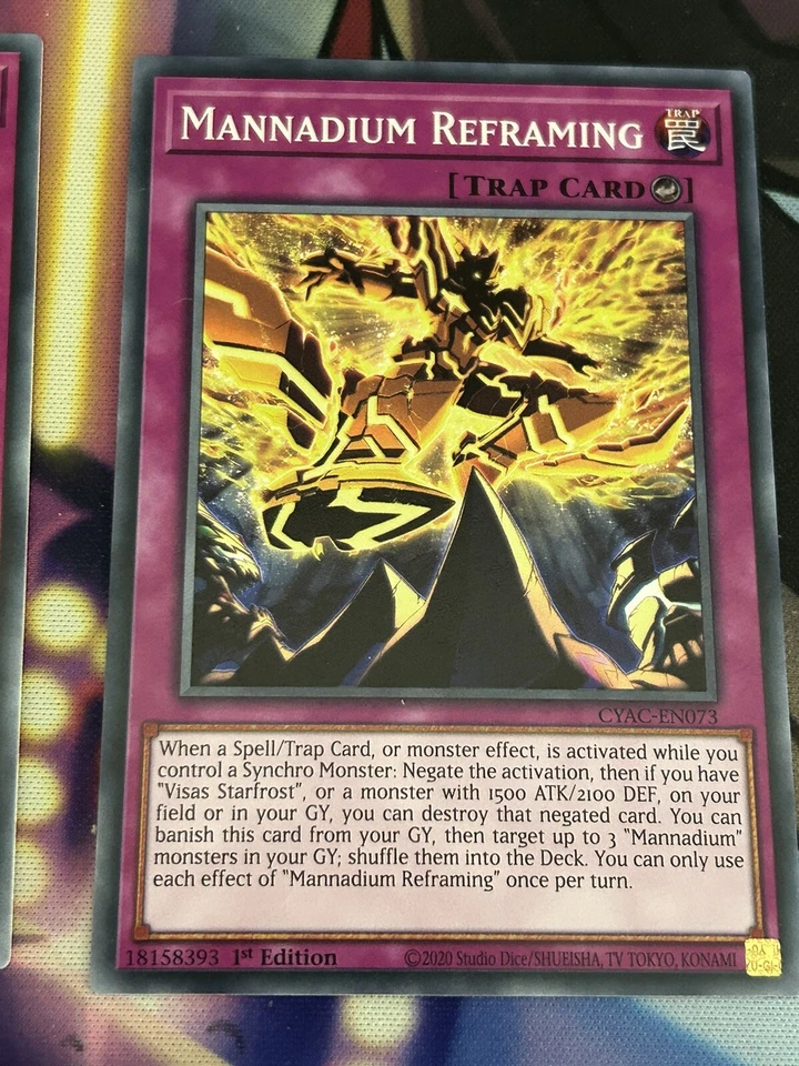 Mannadium Reframing - CYAC-EN073 - Common - 1st Ed - NM Yugioh - Image 1 of 1