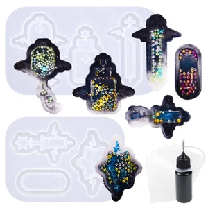 Resin Shaker Silicone Moulds Medical Demons Keychain Charm Pendant DIY Craft - Bild 1 von 14