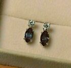 2.00 Ct Marquise Lab Created Alexandrite Drop Earrings In 14k White Gold Plated