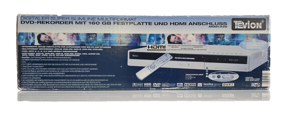 Tevion MD81335 DVD Rekorder HDD 160GB NEU UNBENUTZT 1Jahr Garantie - Bild 1 von 4