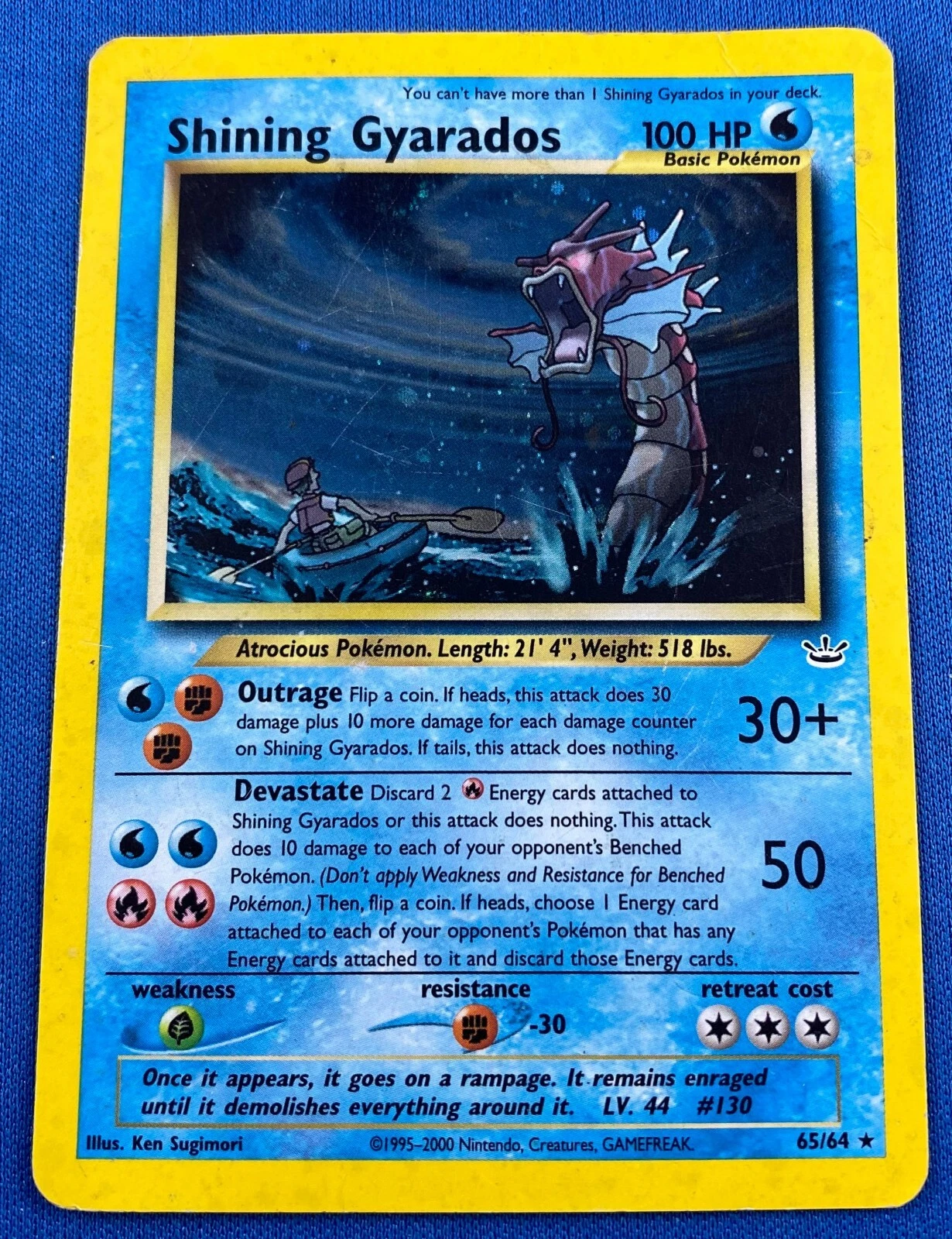 Pokemon TCG Neo Revelation Shining Gyarados 65/64 Heavily Played HP