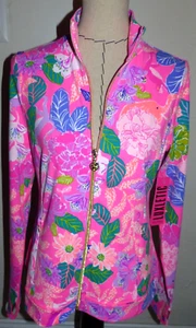 Lilly Pulitzer Brittana Jacke mit Reißverschluss BRUSTKREBS ""Best of Friends"" Medium neu mit Etikett - Bild 1 von 6