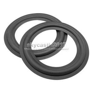 2 pz Altoparlante 5" pollici Ricambio Bordo Gomma Bassi Woofer Riparazione Cerchio Surround - Foto 1 di 20