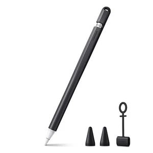 Soft Silicone Sleeve for Apple Pencil 1st Gen Skin Case Cover with 2 Nib Covers - Picture 1 of 13