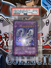 2005 Yugioh CRV-EN035 Cyber Twin Dragon Ultimate Rare 1st Edition PSA 6 💎