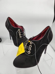 Vintage John Richmond "It's Only Rock N' Roll" 4" Black/Red High Heels - Picture 1 of 12