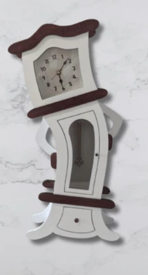 Tilting Tabletgrandfather clock, wonky clock, UK Made - Image 1 of 2