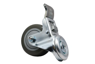 SCC (SERVICE CASTER) 3" wheel swivel casters with brake (hollow king-pin or bolt hole caster)