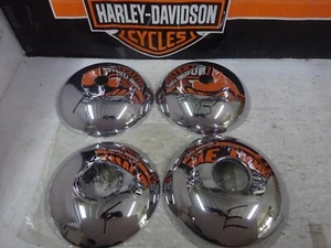 Harley Davidson BIG TWIN FLST/FLH NOS CHOICE of Front Spoke Wheel Chrome Hubcap - Foto 1 di 17