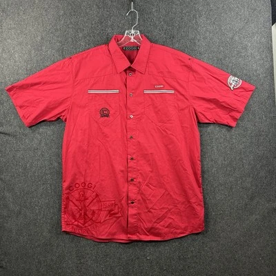 Coogi Shirt Men's XXL Red Pocket Embroidered Cotton Button Up Casual - Image 1 of 4