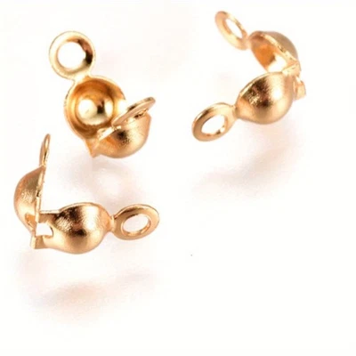 50pcs Stainless Steel Bead Tips Calotte Ends Clamshell Knot Cover7.5x4mm  Foto 1 de 4