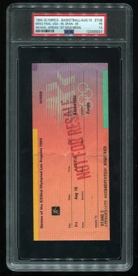 Michael Jordan Medalla de Oro Olímpica - Boleto PSA 1.5 1984 Baloncesto Chicago Bulls Foto 1 de 2