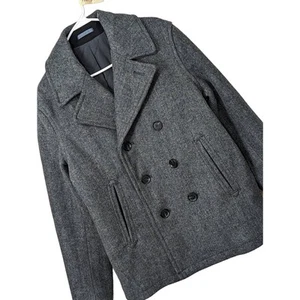 OLD NAVY! TRENDIGER TAUBENGRAUER KLASSISCHER WOLLMARINE PEACOAT, JACKE, MANTEL! Gr. M - Bild 1 von 8