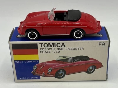 Porsche 356 Speedster rouge au 1:59° - Tomica F9 - 1970/80’s - Neuf en boite - Photo 1/4