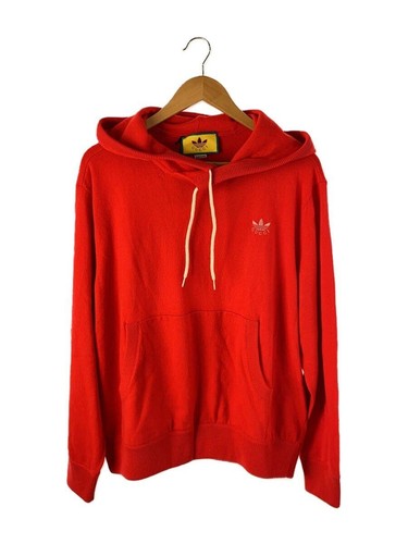 GUCCI Felpa con Cappuccio 22AW Trifoglio Pullover Maglia L Lana Rosso Tinta Unita 700446