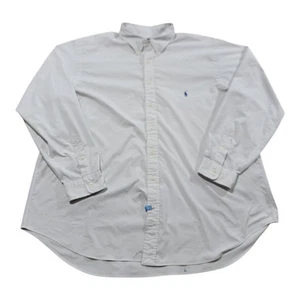 Mens Polo Ralph Lauren Dress Shirt Size 2XB Big Performance White Button Up - Picture 1 of 12