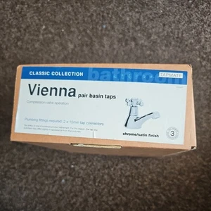 Vienna Tapmate Basin Taps Pair Chrome/satin finish BNIB - Picture 1 of 3