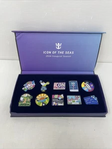 NEW Royal Caribbean Cruise Icon of the Seas 2024 Inaugural Season Pin Set Rare - Picture 1 of 5