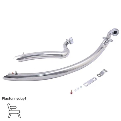 Sistema de escape completo tubo de enlace plateado para Yamaha XV700 Virago 700 XV750 1984-1987 Foto 1 de 4