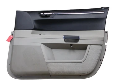 05-07 Chrysler 300C SRT-8 Front Right Door Card Trim Panel Beige Chrome Leather - Image 1 of 4
