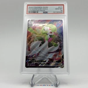 PSA 10 GEMAS ¡COMO NUEVAS! Gardevoir VMAX 017/073 Champion's Path Full Art Pokémon 2020 - Imagen 1 de 3