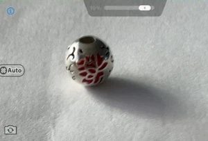 BNWOB Thomas Sabo Sterling Silver Karma Bead – Solid with Red Enamel Flower - Picture 1 of 4