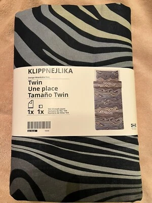 NUEVA Funda Nórdica Ikea KLIPPNEJLIKA + Funda de Almohada Azul/Multicolor Talla DOBLE Foto 1 de 3