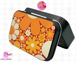 Cute Flowers 1oz Crystal/Jewellery/Coins/Bits & Pieces/Hide/Make Up/ Small Tin - Picture 1 of 7