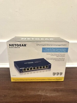 NETGEAR GS108 ProSafe (GS108-400NAS) 8 Port Standalone Gigabit Ethernet Switch - Image 1 of 4