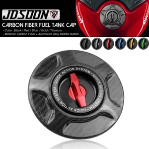 Carbon Fiber Fuel Tank Cap For DUCATI Streetifghter Panigale V4 V2 899 959 1199 - Picture 1 of 5