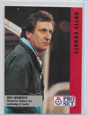 1991 Pro Set Fixtures Soccer Neil Warnock Card # 14 Notts County