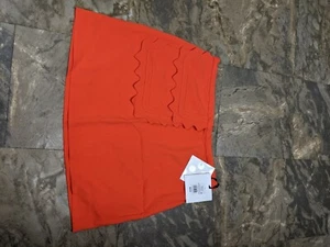 Victoria Beckham for Target Orange Scallop Trim Twill Skirt Women's Large NWT - Picture 1 of 3