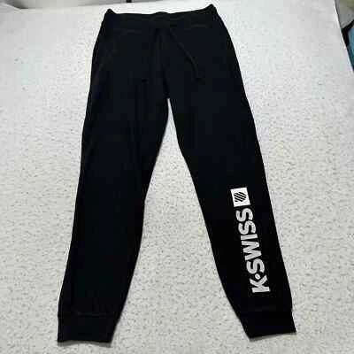 K Swiss Women’s Small Fleece Lined Drawstring Sweatpants Black 29” Inseam - Image 1 of 4