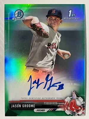 Jay Jason Groome 2017 Bowman Chrome Prospects Green Refractor Auto 98/99 - Image 1 of 2