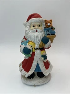 Vintage Porzellan Weihnachtsmann trägt seinen Spielzeugsack - Bild 1 von 6