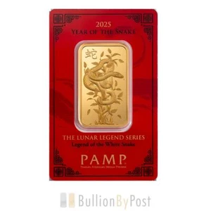 1oz Gold Bar 2025 Year of the Snake PAMP - Picture 1 of 7