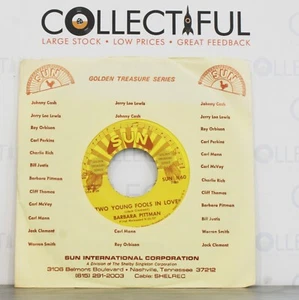 BARBARA PITTMAN - TWO YOUNG FOOLS IN LOVE - SUN #60 - TREASURE *EX* 7" SINGLE 🔥 - Picture 1 of 2