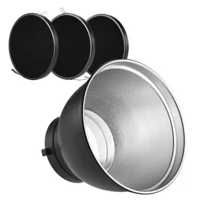 7" Standard Reflector Diffuser Shade Dish with 10° 30° 50° Honeycomb M3S8 - Picture 1 of 8
