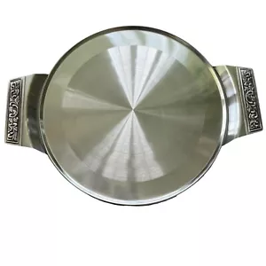 Bandeja para servir decorativa de acero inoxidable con asas retro hecha en Japón envío gratuito - Imagen 1 de 5