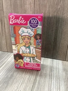 BARBIE Jigsaw Puzzle 100PC Pizza Salad Chef Friends Food 15” Ages 3+ NEW - Picture 1 of 13