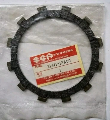 PLACA DE FRICCIÓN EMBRAGUE SUZUKI RM80/RM85/RM125 GENUINA NUEVA 21441-13A00/01 Foto 1 de 2