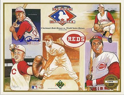 Leo Chico Cardenas 1991 UD Limited Edition Print Cincinnati Reds Autograph Rare - Image 1 of 2