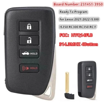 для Lexus 2021 2022 IS300 IS350 RC300 RC350 RC F умный дистанционный брелок HYQ14FLB - Изображение 1 из 4