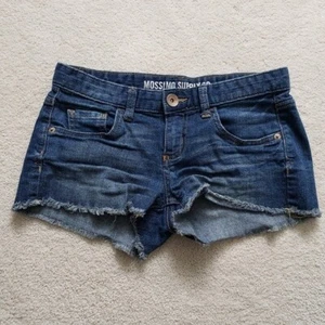 Mossimo Lightly Distressed Blue Jean Shorts Sz5 - Picture 1 of 9
