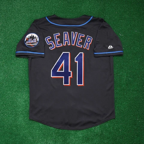 Tom Seaver New York Mets Alternate Black Jersey Men's (S-3XL) Cover