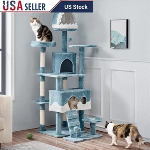 Ozean Thema Kratzbaum mehrstufig Hai Bett Fisch Barsch Indoor Verwendung große Katzen - Bild 1 von 11